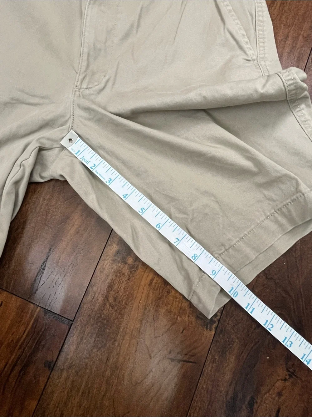 GEORGE Men’s Khaki Beige Shorts Flat Front Stretch 19” long Size 32